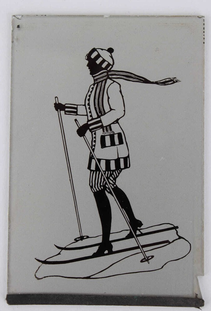 Skier Silhouette 1920s Art Deco