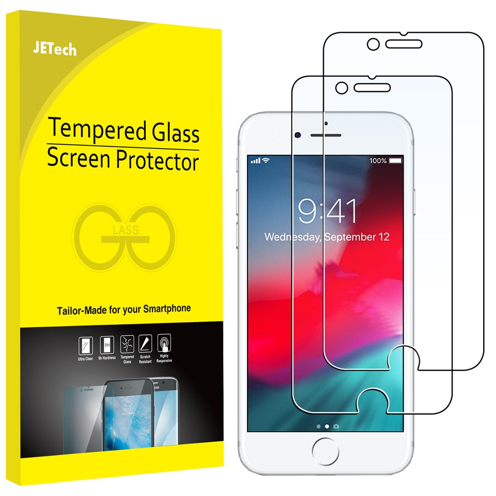 JETech Screen Protector for iPhone 8/7 4.7-Inch Tempered Glass 2-Pack