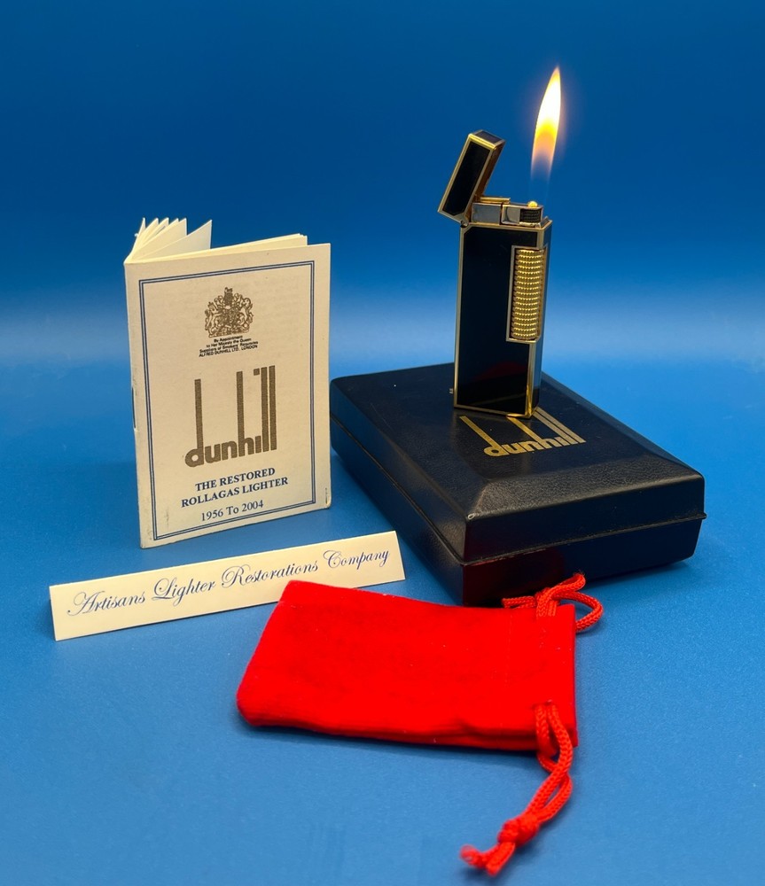 1973 Dunhill Black/Brown( anomaly) Rollagas Lighter, Extremely Rare