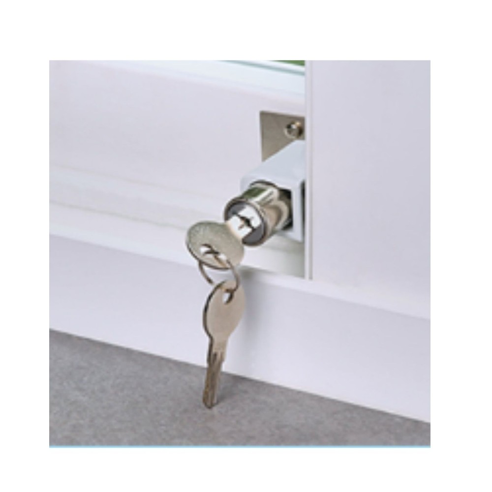 TradeBase Mini Push Lock Window | Door | Silver Grey