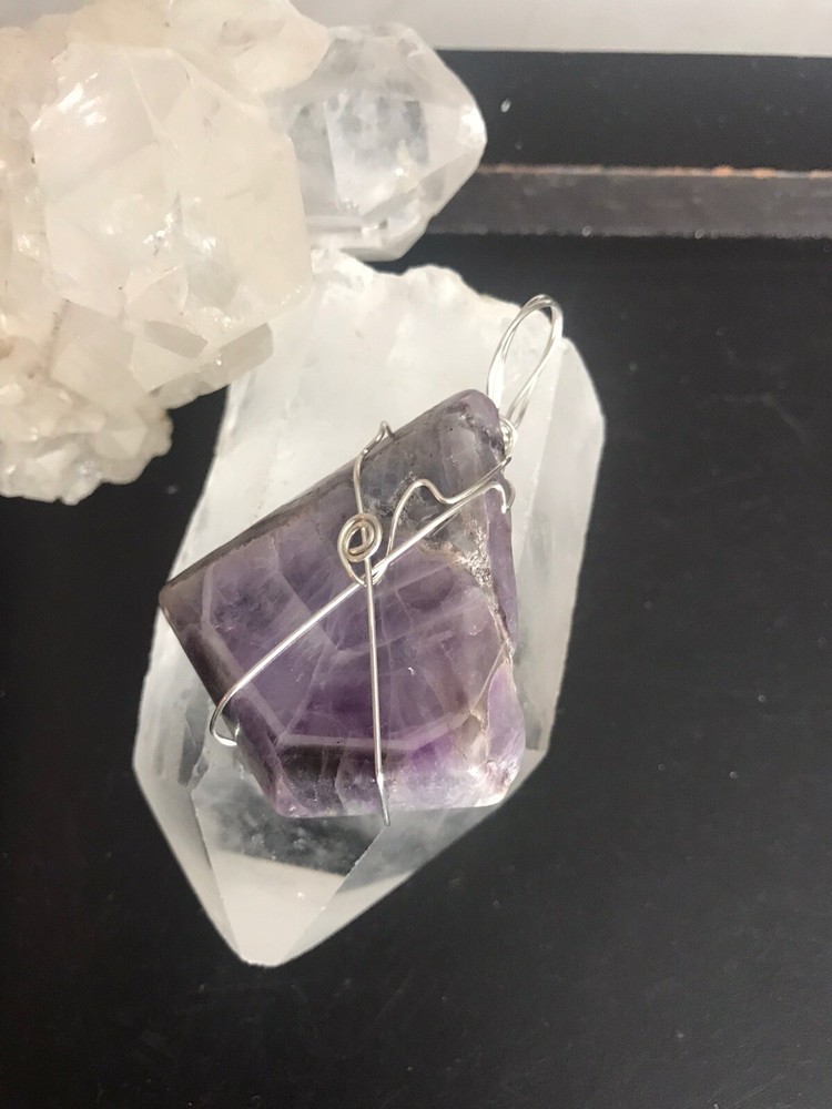 Chevron Amethyst Pendant