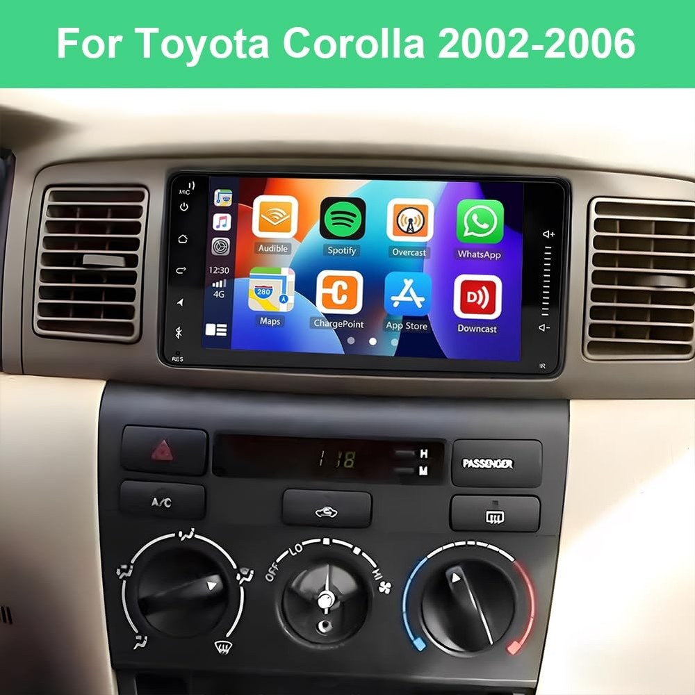 7" Android 14 Car Stereo Wireless Carplay Android Auto for Corolla 2002-2006