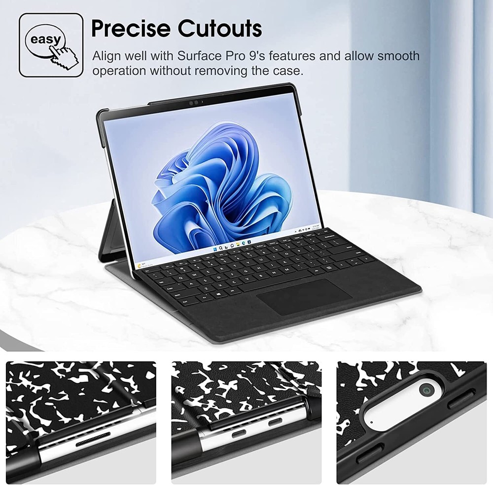 Case for 13 Inch Microsoft Surface Pro 9 (2022) Hard Shell Slim Portfolio Cover