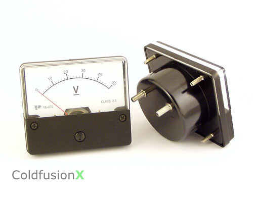 NEW DC 50V Analog V Volt Voltage Panel meter