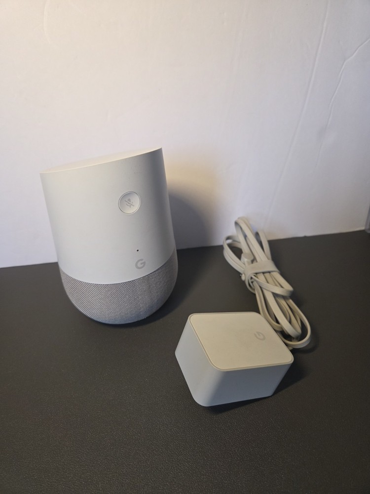 Google Home Smart Speaker + Chromecast Bundle White Tested Works Great WiFi...