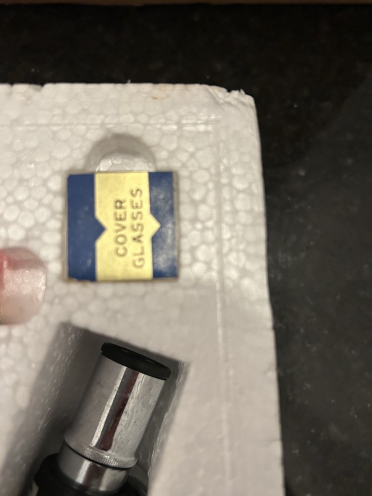 Vintage Microscope Chemistry Experiment Kit Set w Microscope Educational