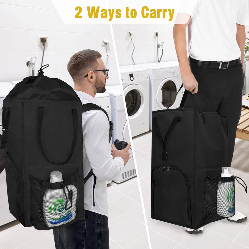 110L Backpack Laundry Bag, Laundry Backpack Heavy Duty with Shoulder Straps