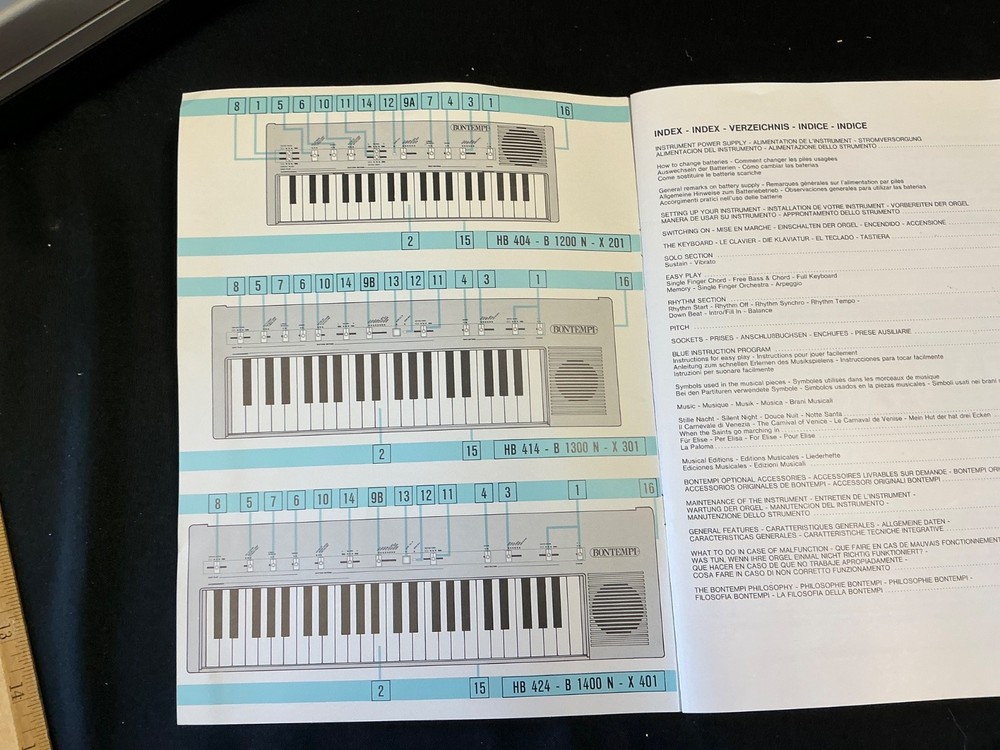 Vintage Bontempi Master Electric Keyboard