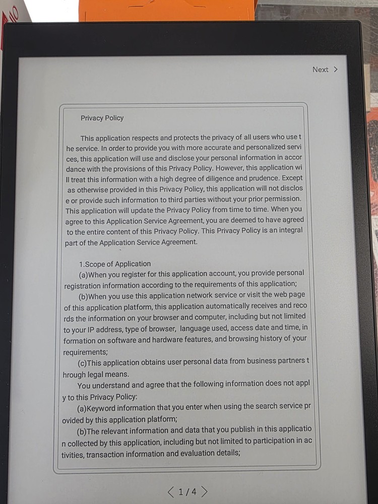 Geniatech Kloudnote 10.1 " E-Ink Notepad w Digital Pen eBook Reading Writin