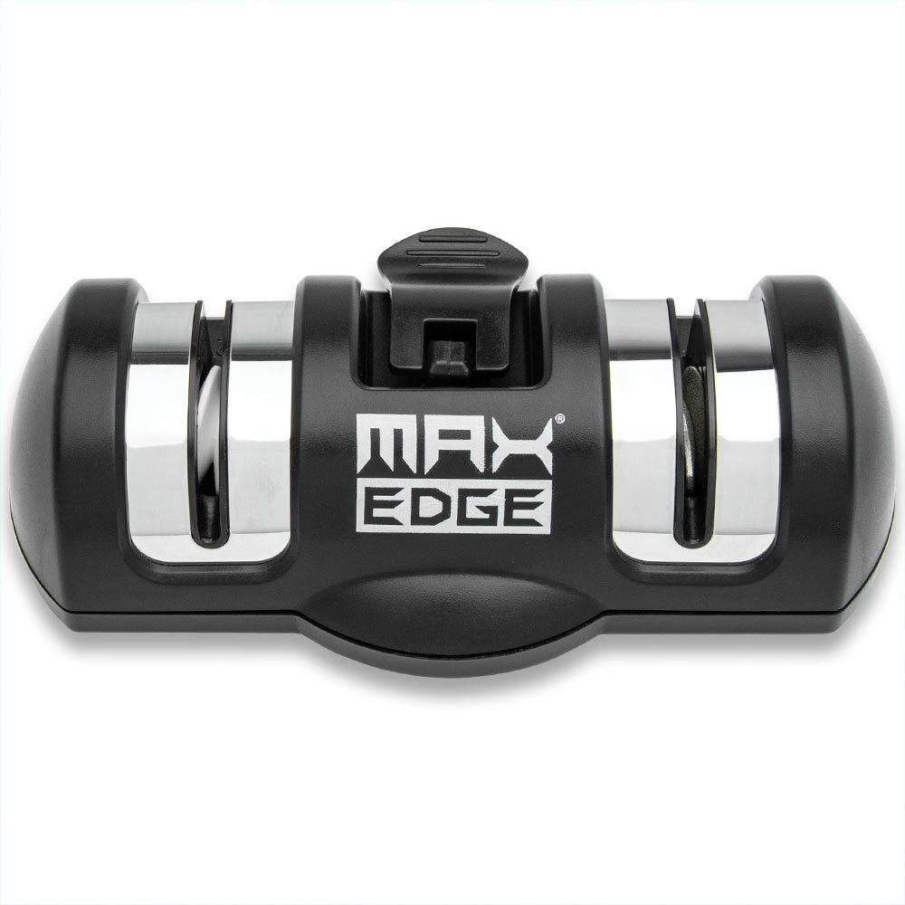 Max Edge Knife Sharpener, Precise Sharpening, Diamond & Ceramic Grinding Wheels