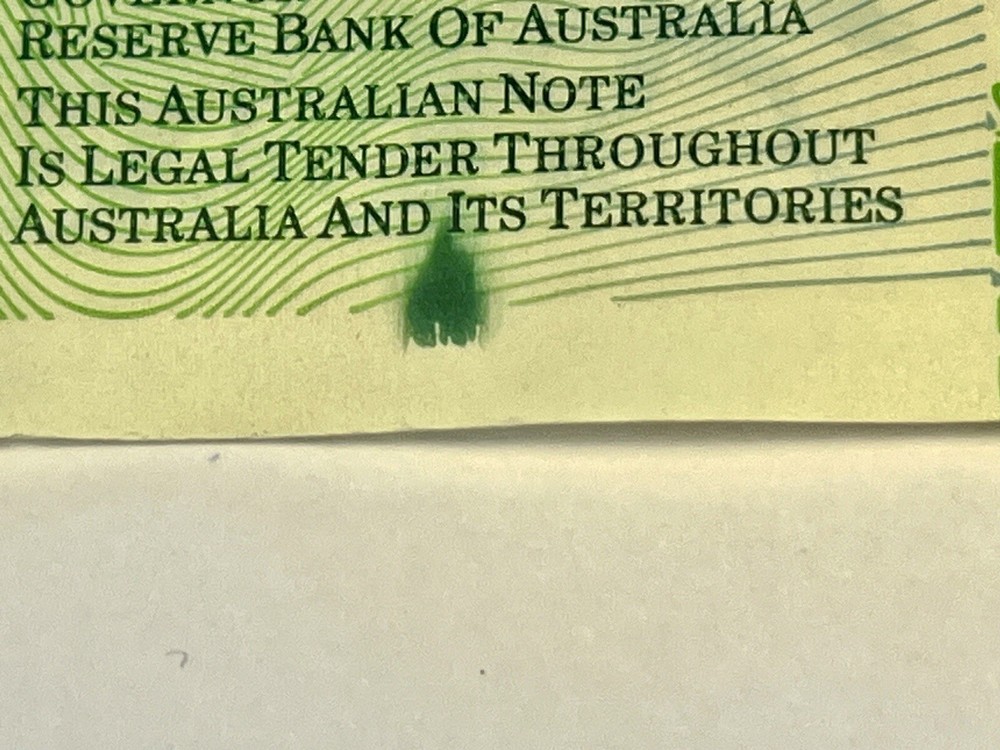 Very Rare,Print Error 1999 $100 Note , MacFarlane/Evans Print Error .