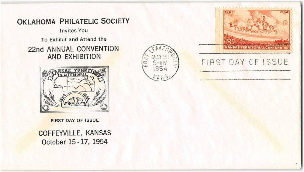 US #1061 First Day Cover (FDC), 1954