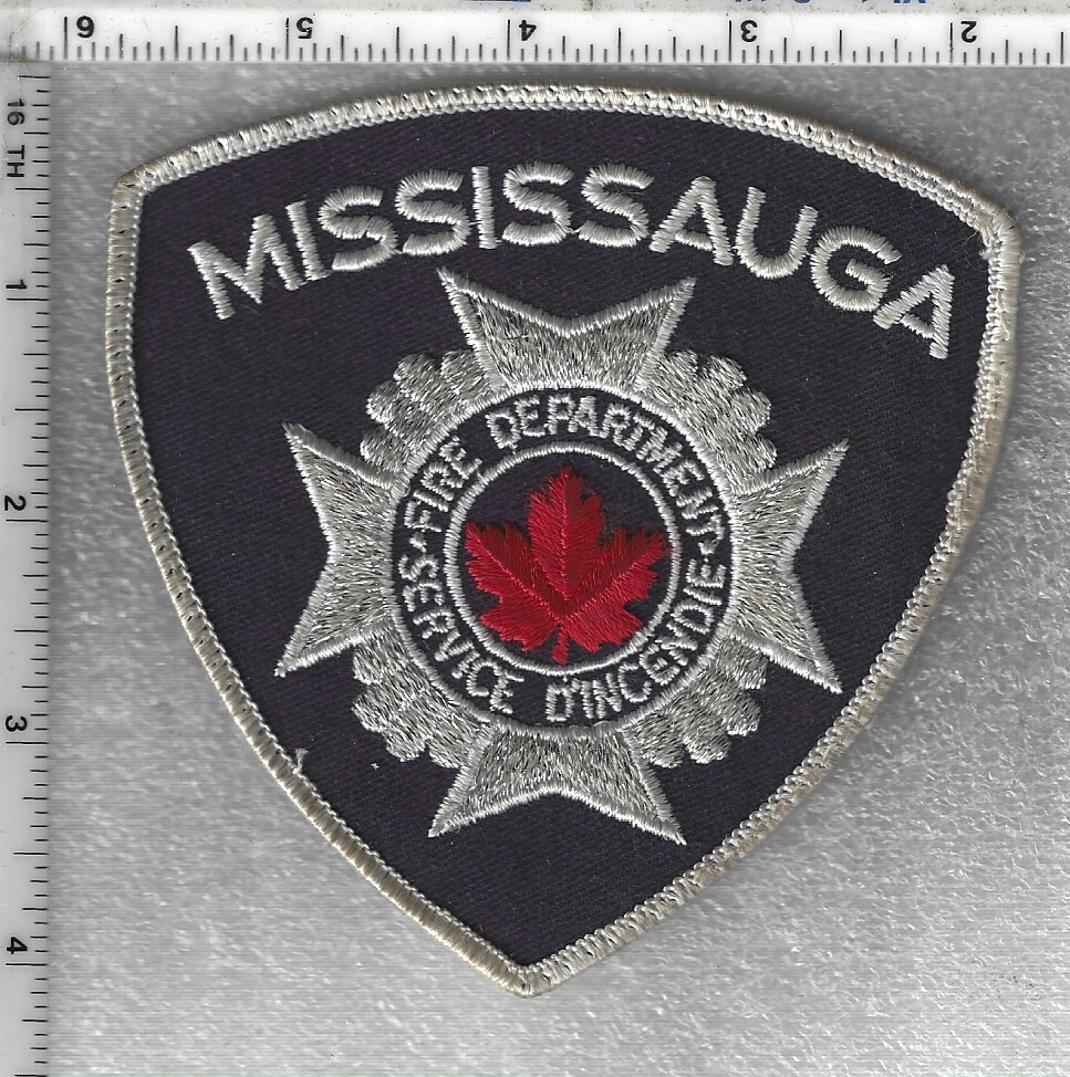 Mississauga Fire Dept.  (Ontario, Canada)  White Uniform Take-Off Shoulder Patch