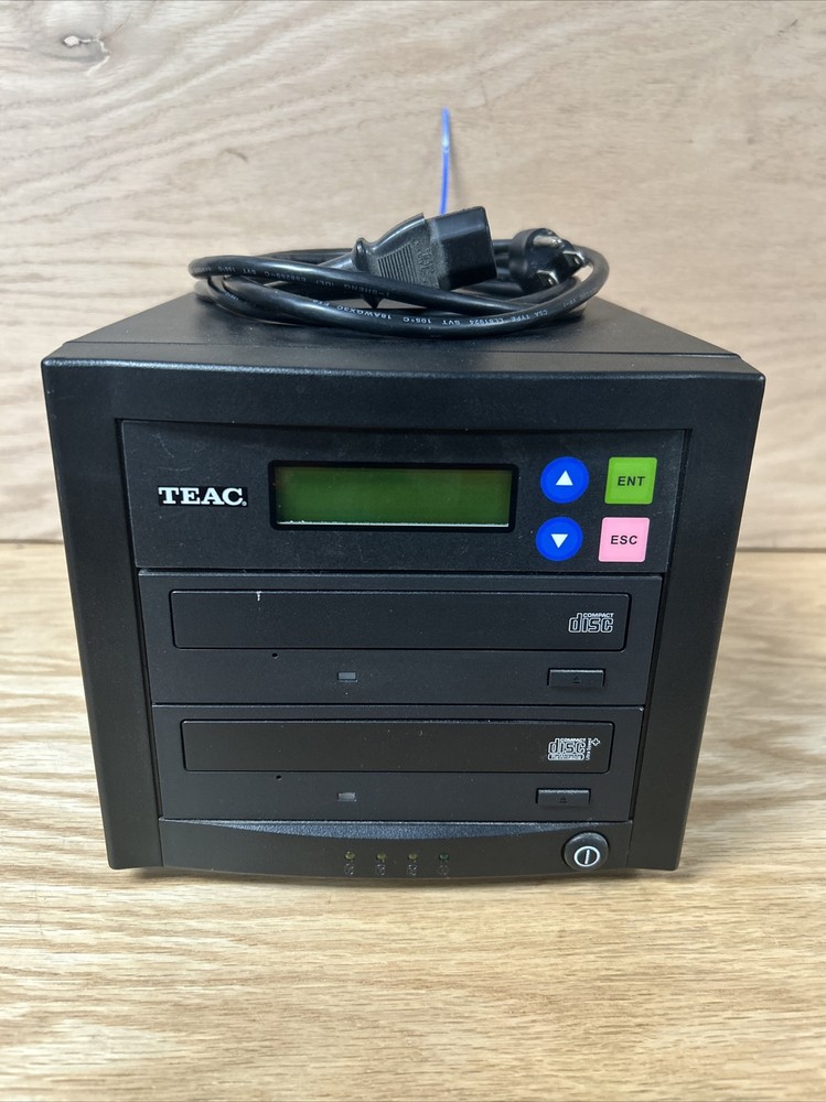 TEAC 1X1 Stand Alone Black Buffer Memory 16x CD Duplicator  Model CDW-D11 Tested