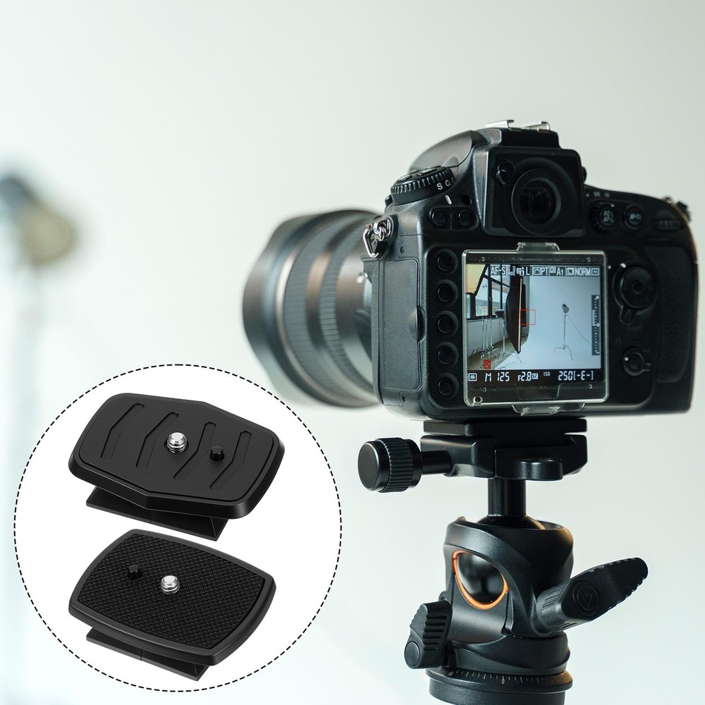 Alrhso Tripod Quick Release Plate Camera Mounting Adapter, 2 Pack 43mm Black