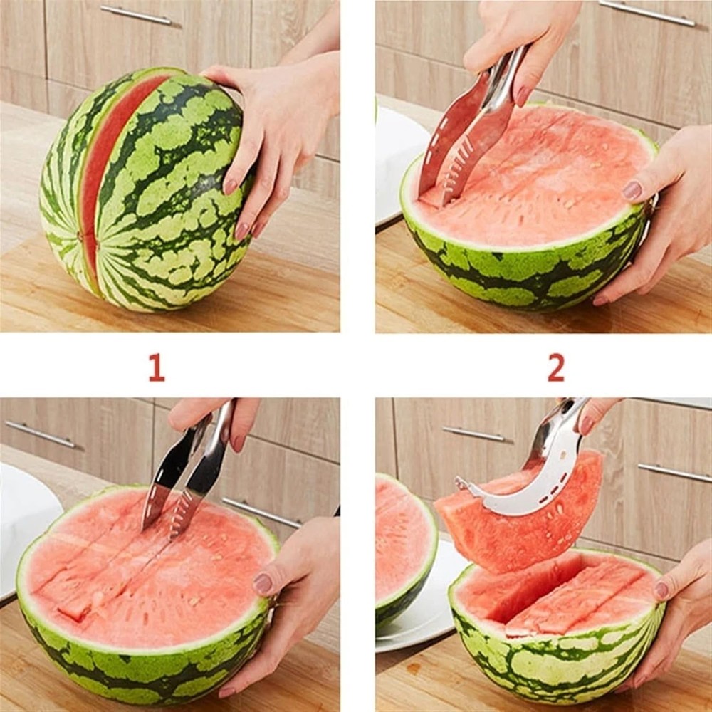 Watermelon Slicer Cutter Knife Server Corer Scoop Kitchen Knife Tools
