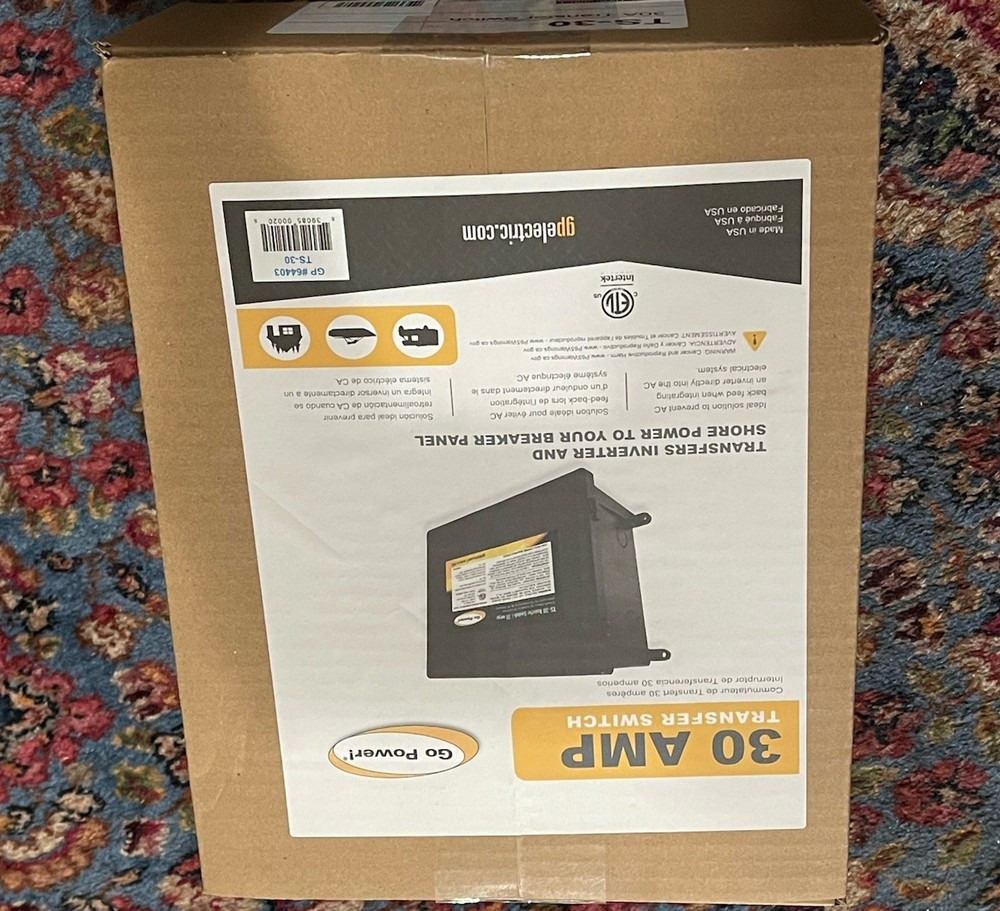 Go Power! TS-30 30 Amp Automatic Transfer Switch