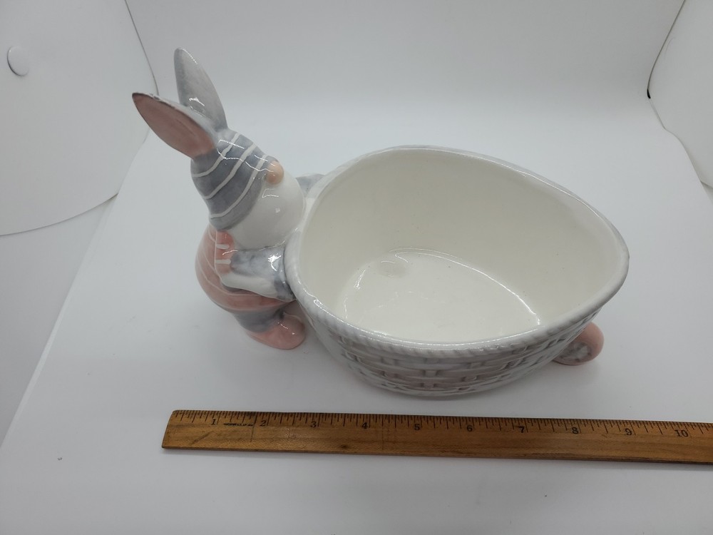 Gnome Easter Egg Candy Dish Candy Bowl Ceramic Easter Egg