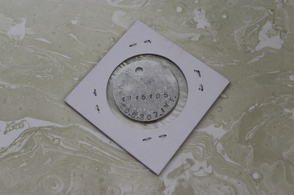 WWI DOG TAG WITH PAPERWORK FROM ANTHONY GARBEVIS