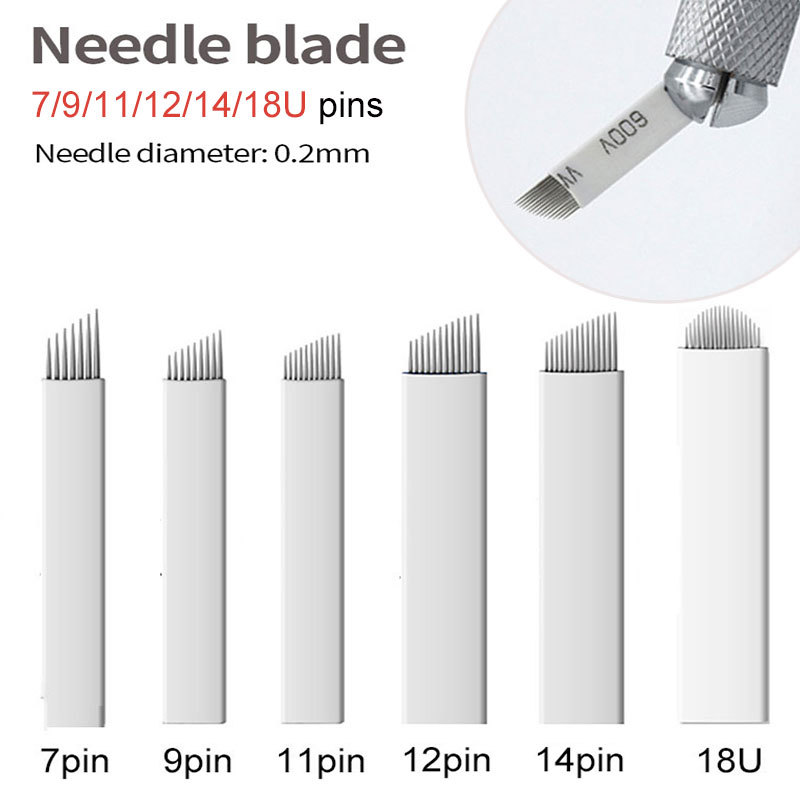 Microblading Needles 3D Embroidery Permanent Manual Makeup Eyebrow Tattoo Blades