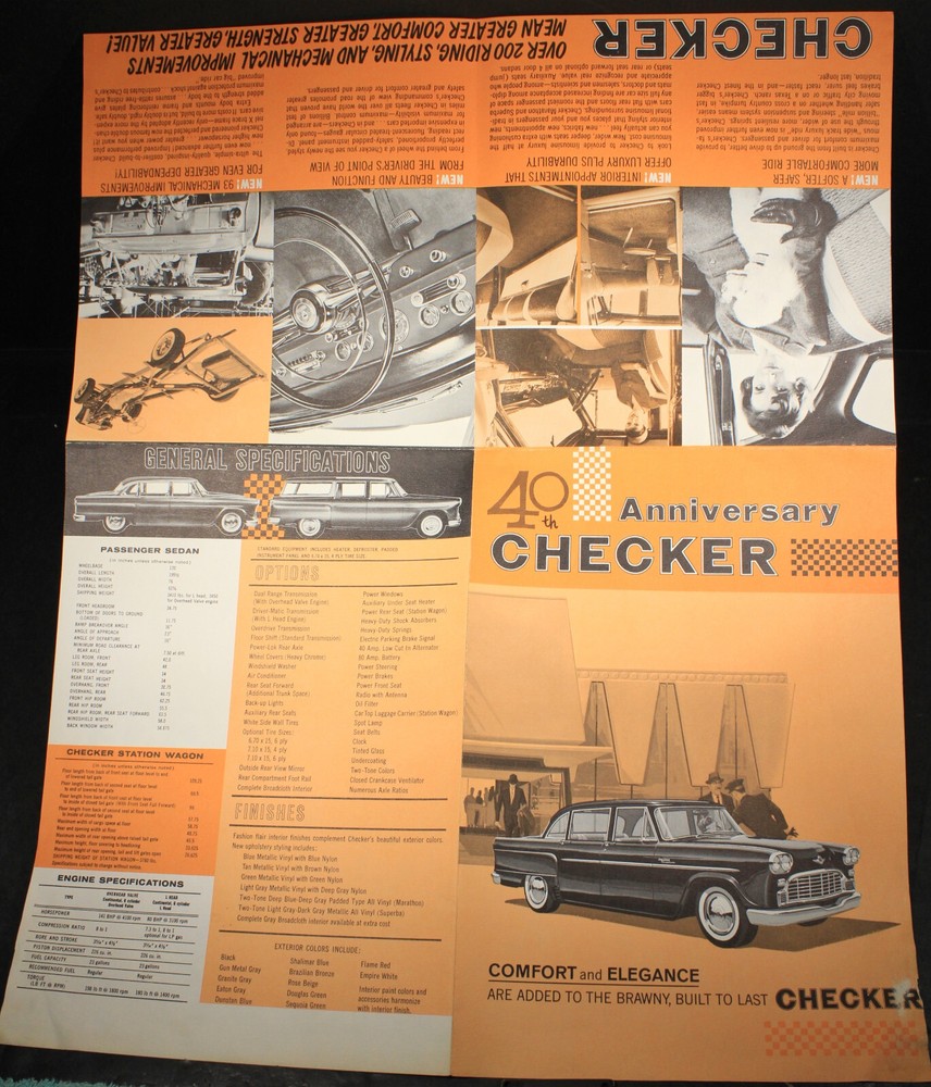Nice 40th Anniversary Checker Folded Sales Brochure