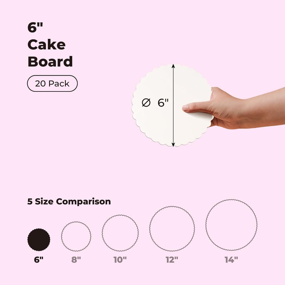 Round Cake Boards for Baking and Desserts