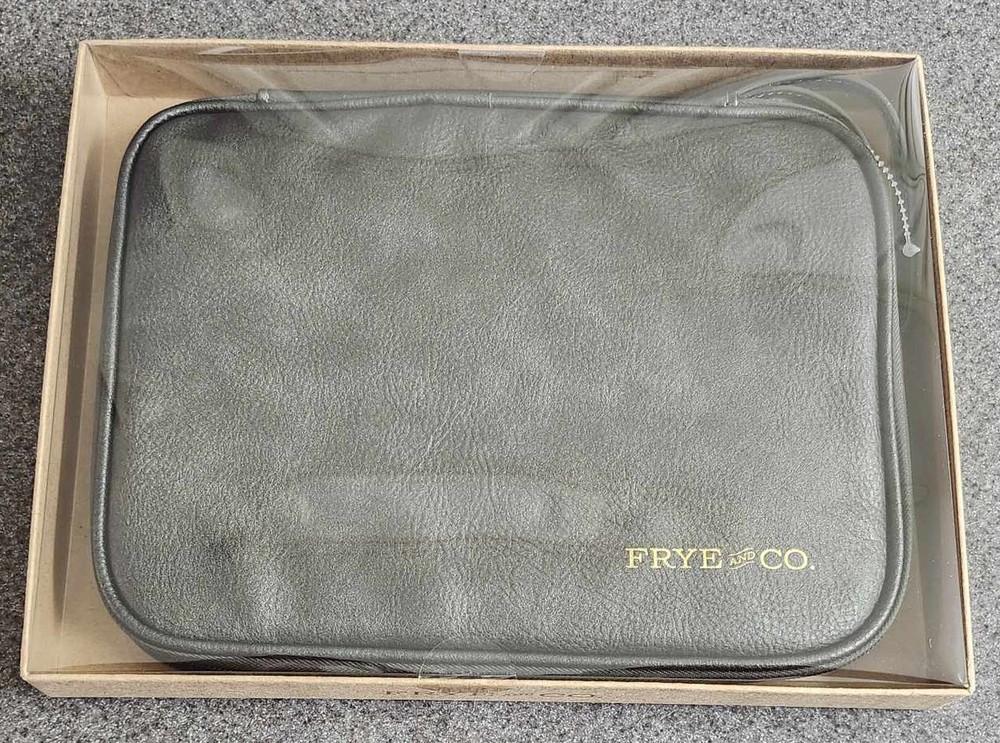 Frye and Co. Vegan Black Leather Tech Storage Case