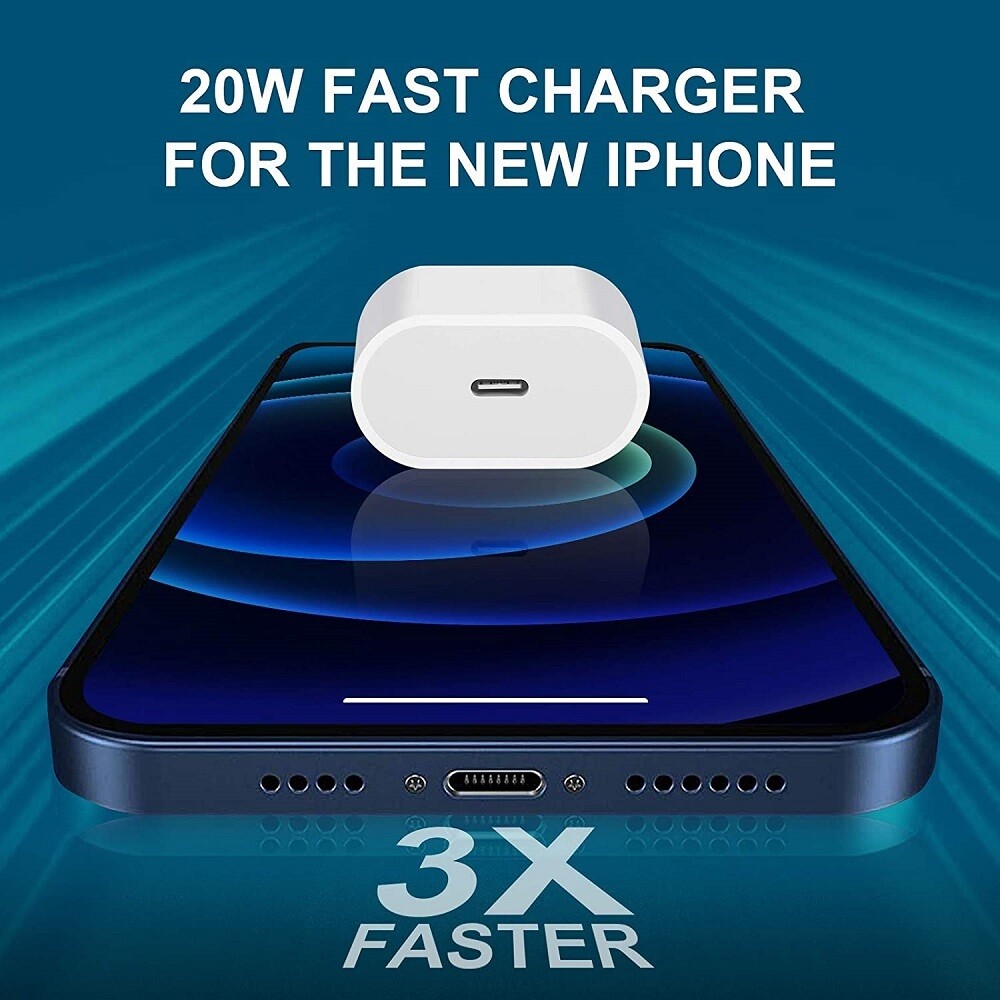 2PACK 20W USB Type C Power Adapter Fast Charger Cube Block For iPhone 14 13 iPad