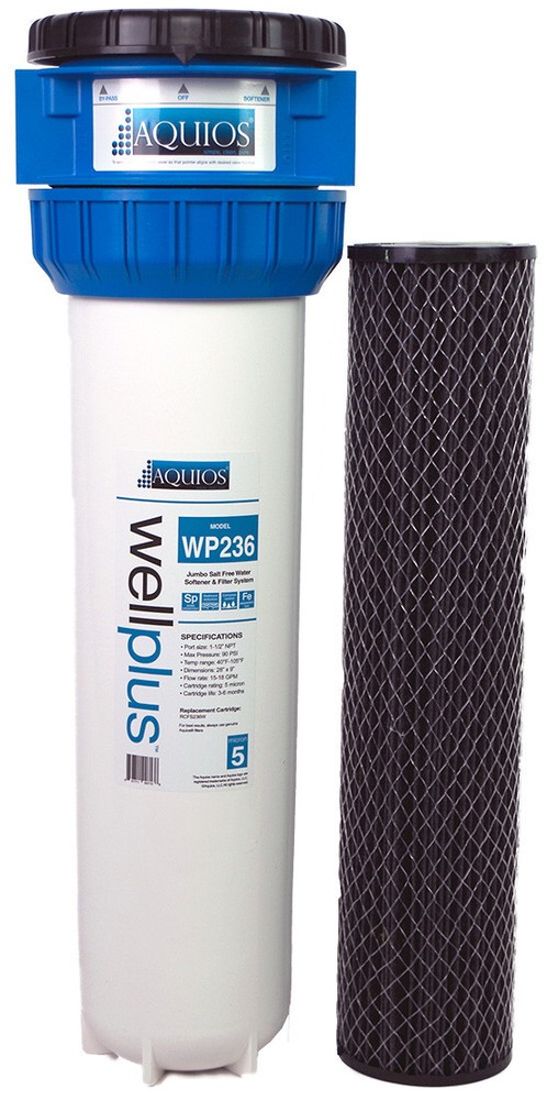 Aquios® WellPlus™ Jumbo Salt Free Water Softener & Filter System with ScalePlus™