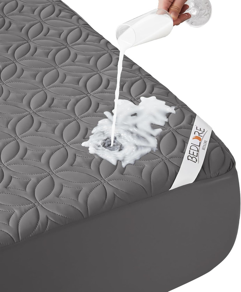 Queen Size Waterproof Mattress Protector with Deep Pocket and Washable Cover