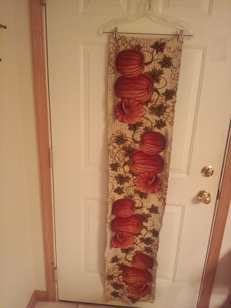 Halloween Fall table runner from CVS pumpkins polyester 61" x 13"