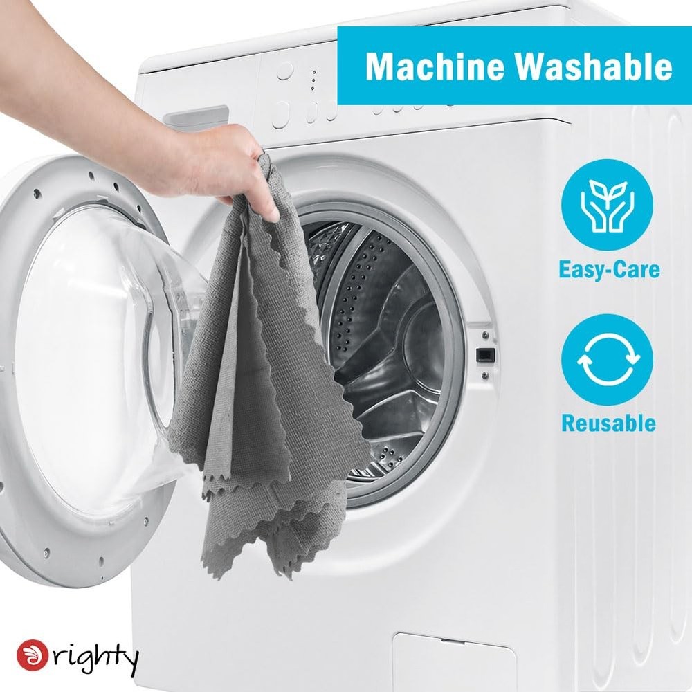 Orighty Grey Microfiber Cleaning Cloth, 24 Pack Highly Absorbent Cleaning Rag...