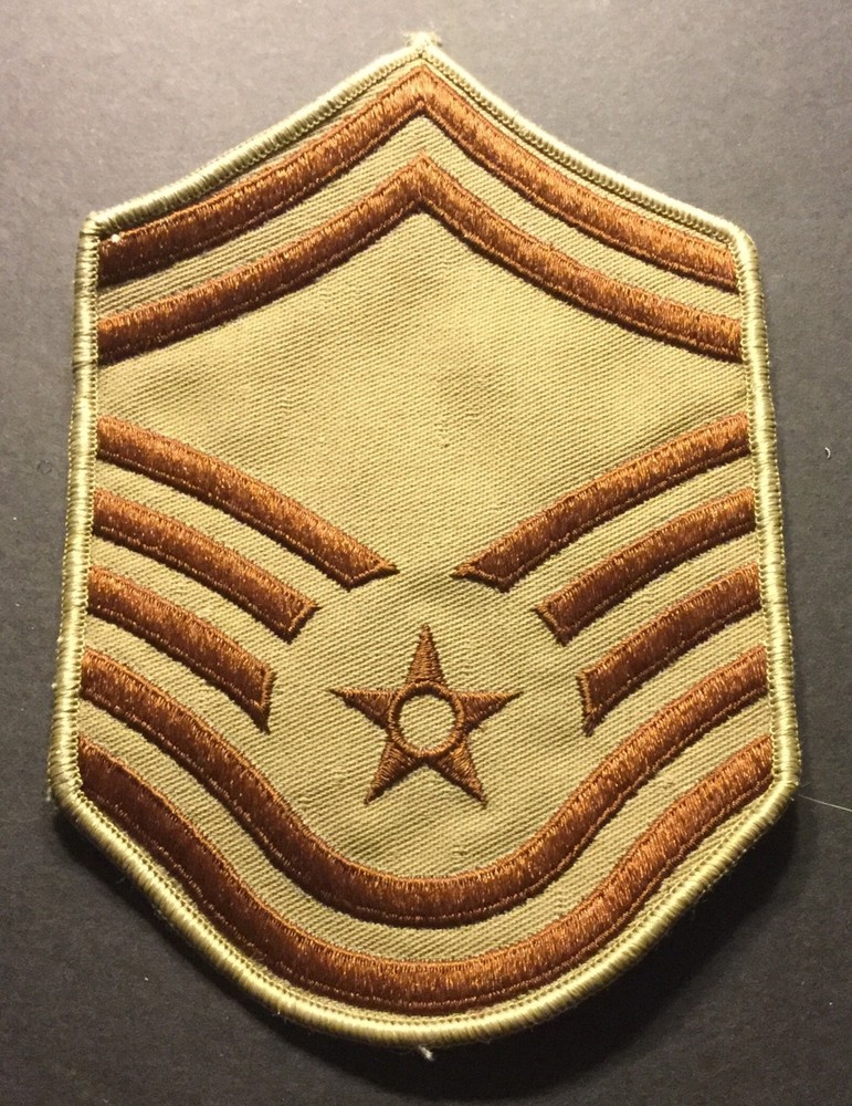 USAF SENIOR MASTER SERGEANT SMSgt E-8 DCU DESERT 4” Rank Patch Air Force