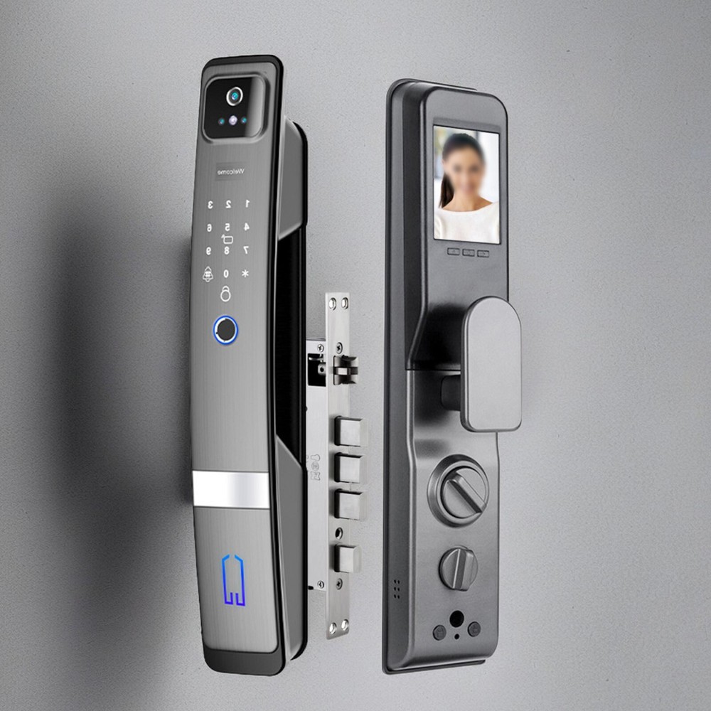 Smart Door Lock,3D Face Recognition Camera FingerPrint Password Security Lock