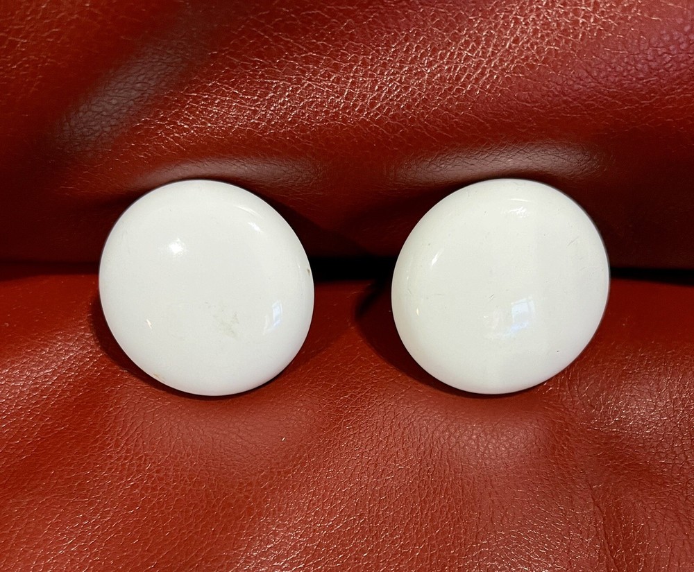 Vintage Porcelain White Door Knobs - Preowned