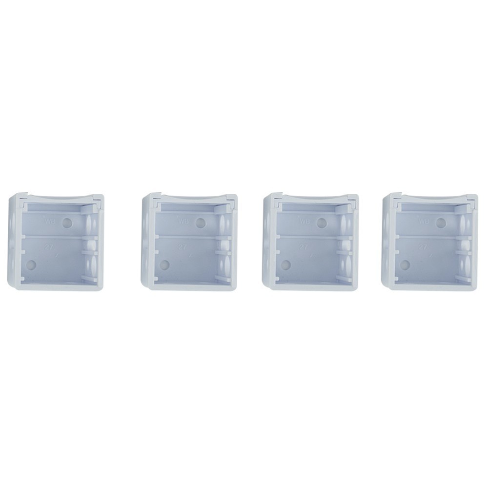 Blind Brackets Mounting Support Simple White Low Profile Box Plastic Reliable