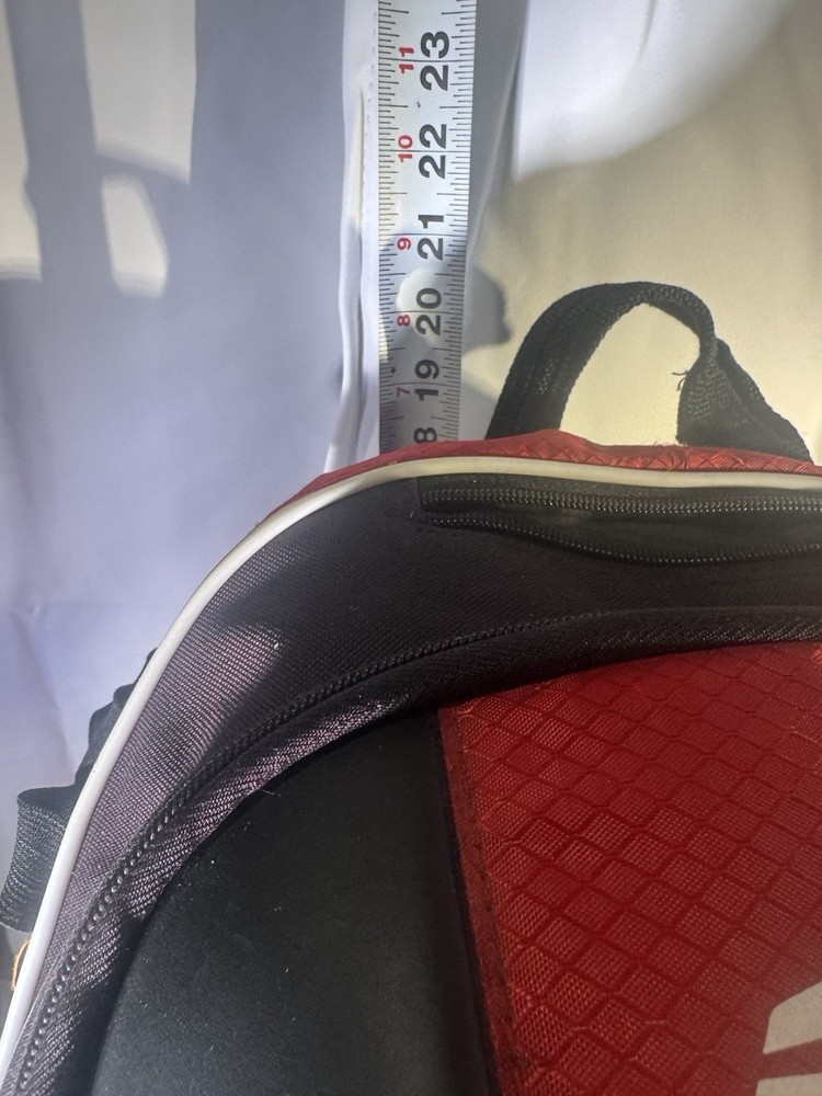 Easton Baseball Backpack Red And Black With Hard Shell Front Two Bat Pockets