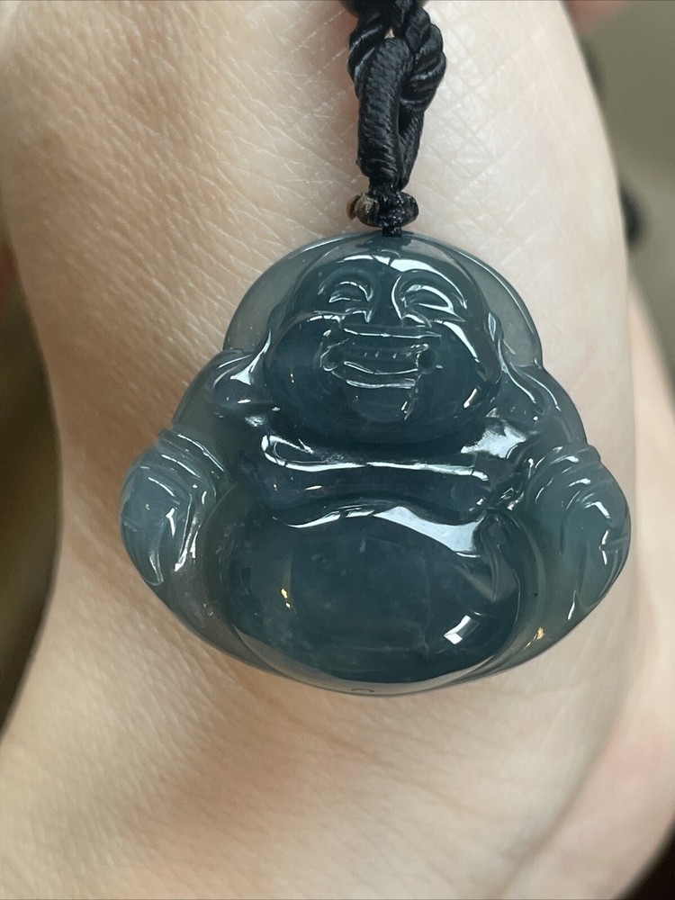 純天然翡翠A貨 老坑冰藍水佛公 水頭極好 帶國檢證書Genuine Grade A Burma Jade
