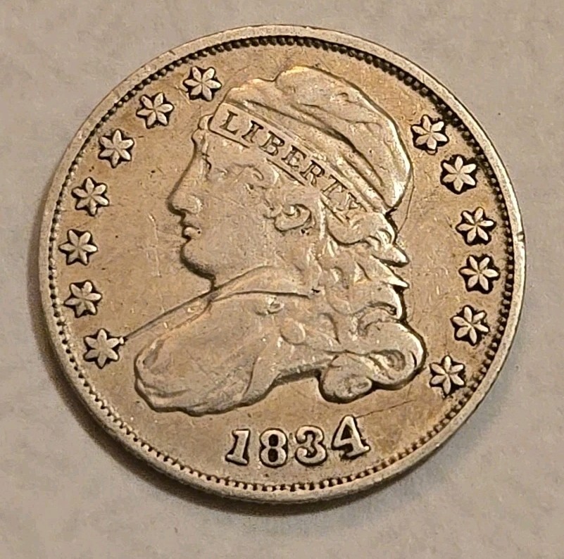 1834 Capped Bust Silver Dime