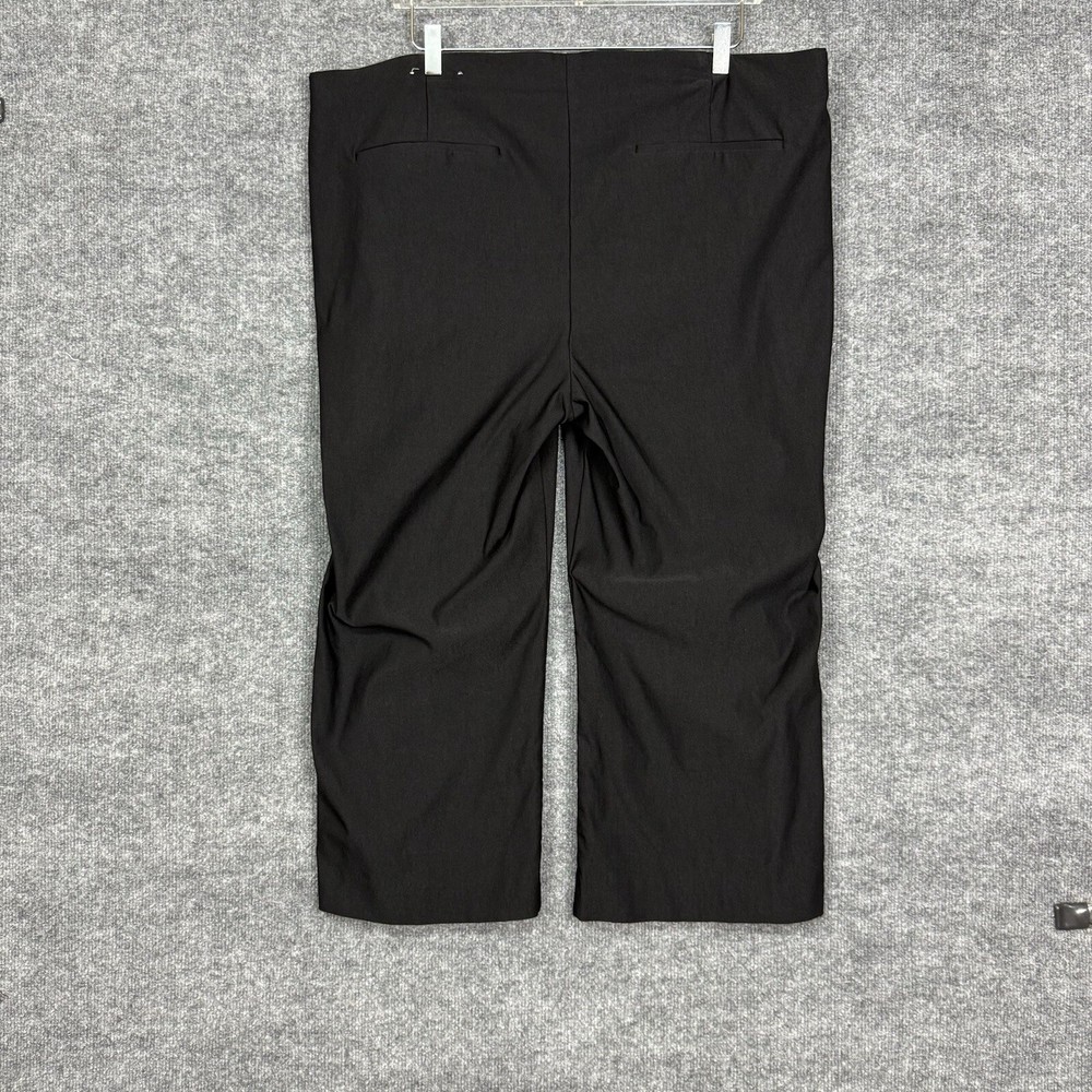 Chicos Pants Womens 4 20 Black Pull On Elastic Waist Slimming Panel Plus Comfort
