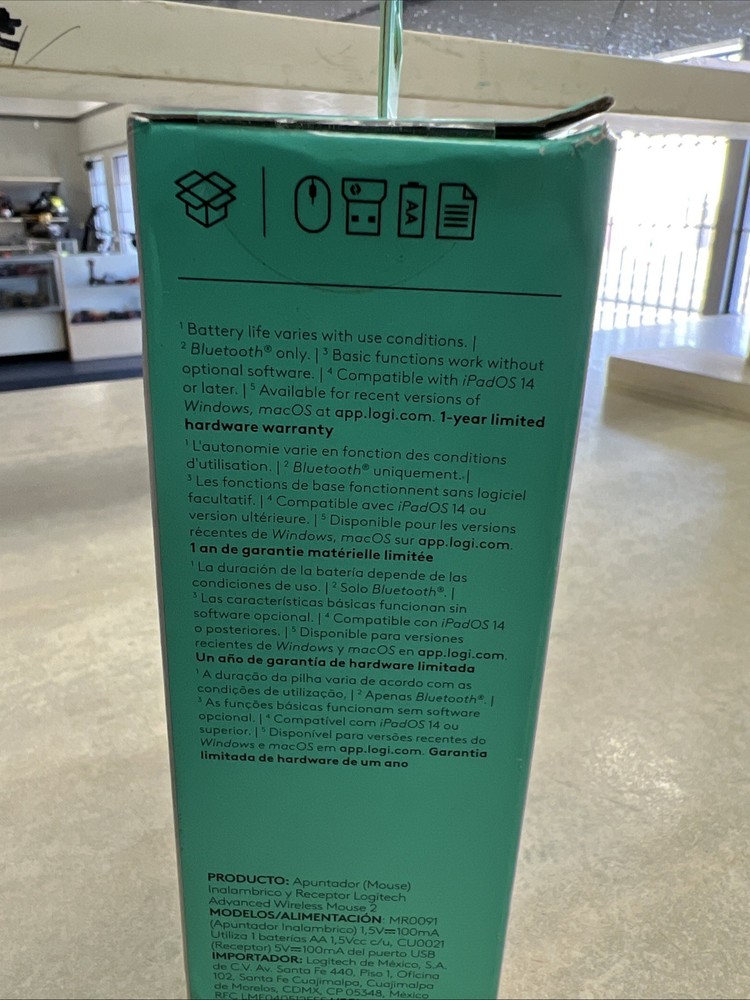 Logitech Advanced Wireless Mouse 2 Silent Touch Wireless Bluetooth NEW