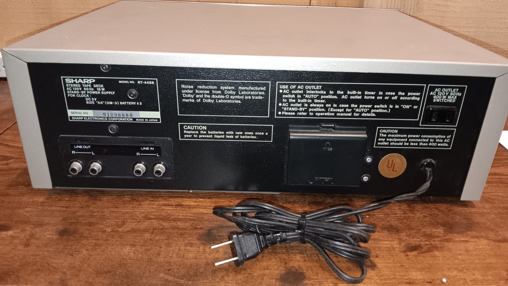 SHARP RT-4488 COMPUTER CONTROLLED CASSETTE DECK PLAYER