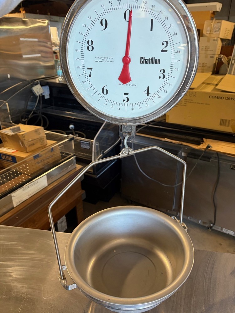 Chatillon 30lb Commercial Hanging Kitchen Produce Feed Hardware Scale