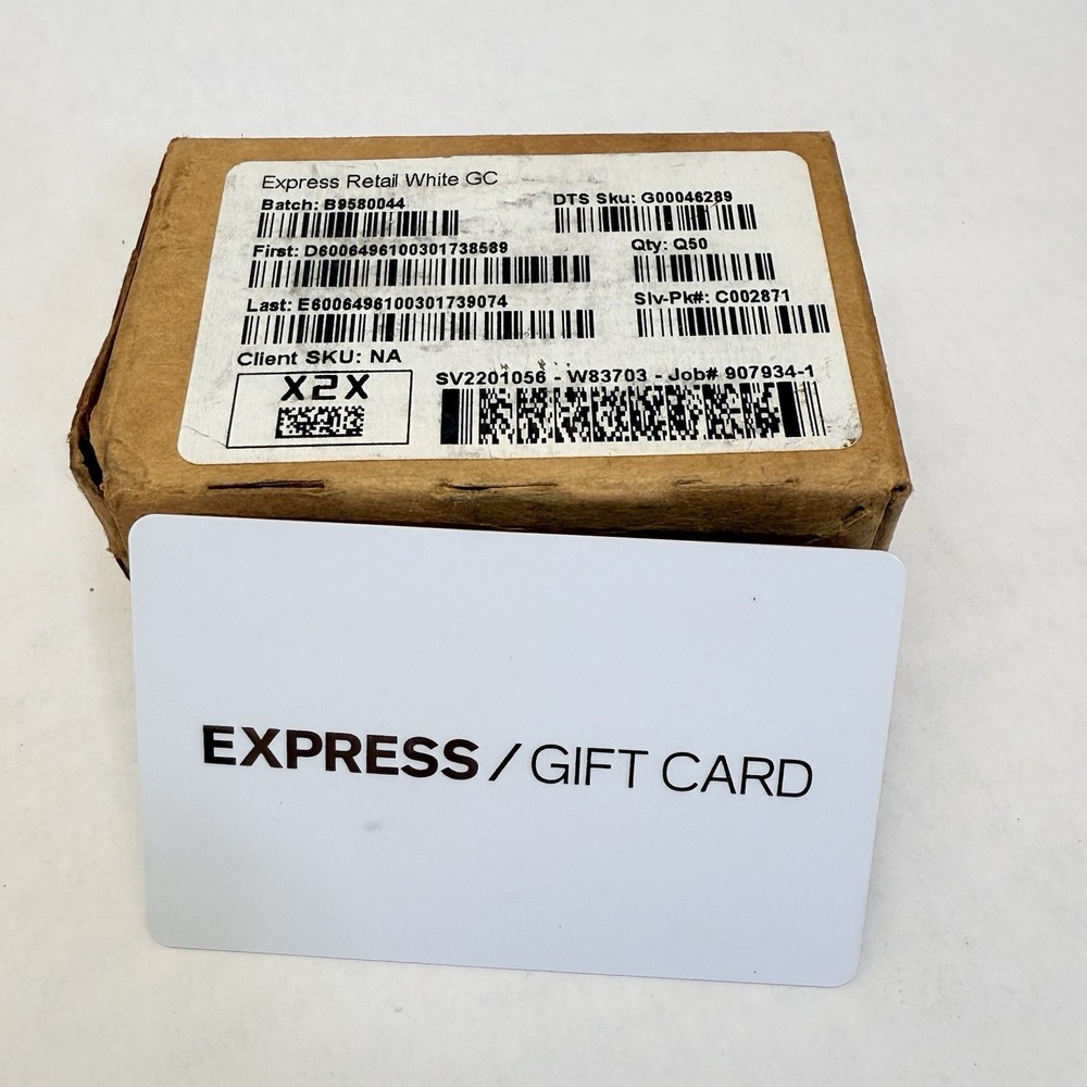 (49 PACK ) EXPRESS GIFT CARD ( $0 - NO VALUE )