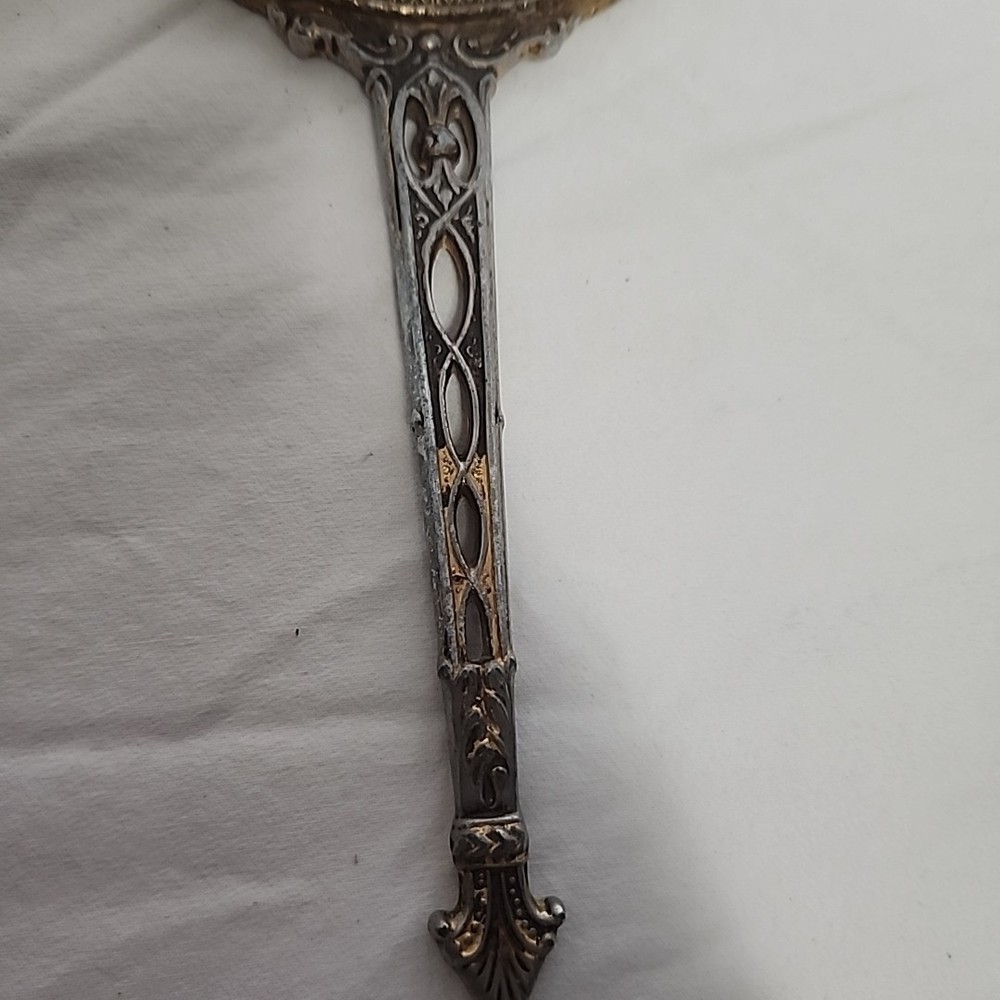 Antique Handheld Mirror Metal