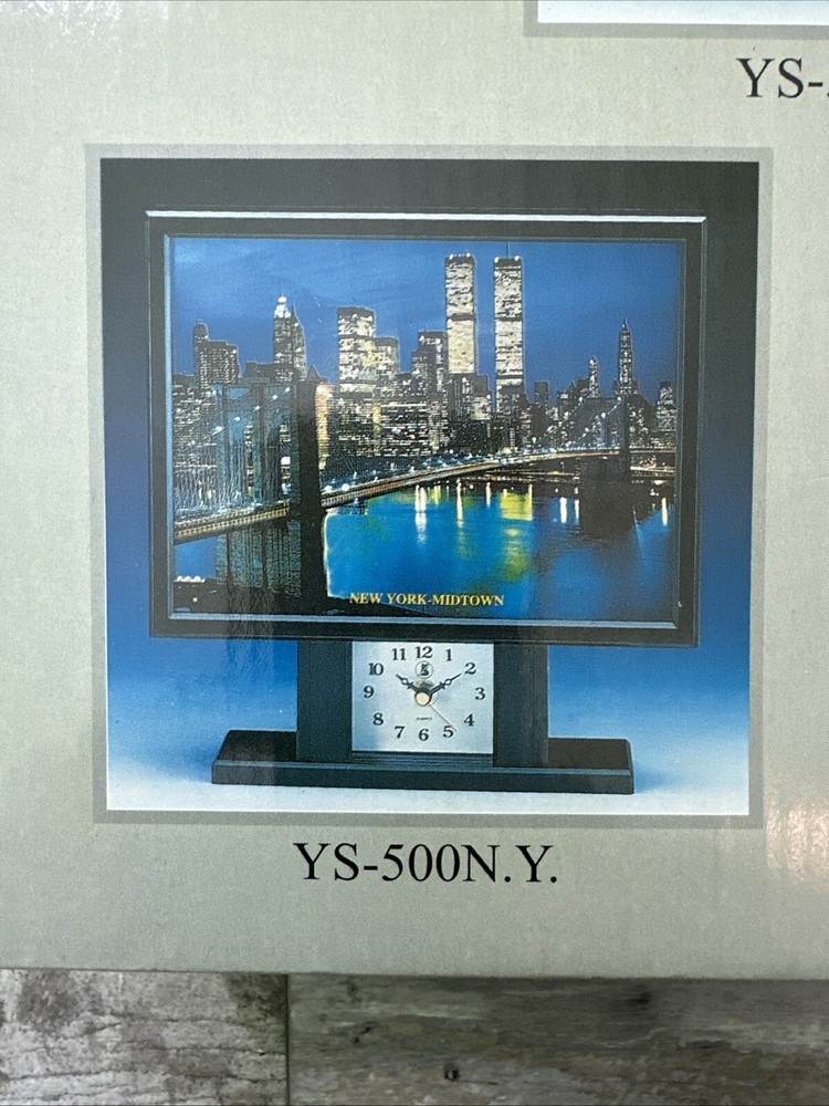 New York Fiber Picture Light with Clock