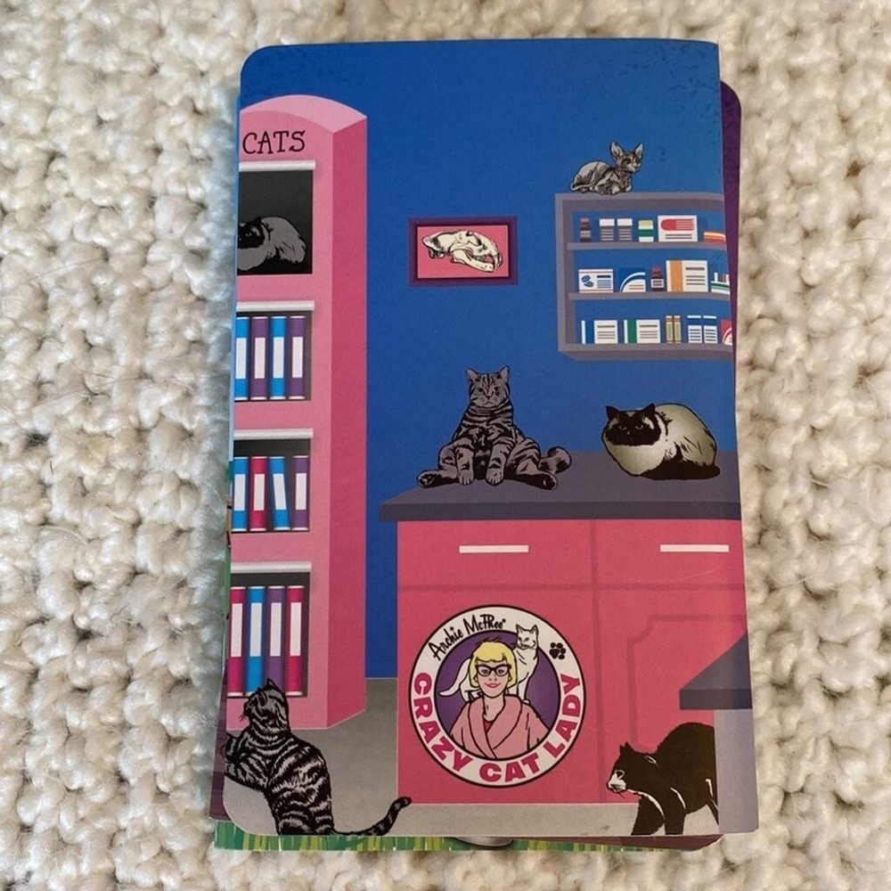 Three Crazy Cat Lady Archie McPhee Notebooks