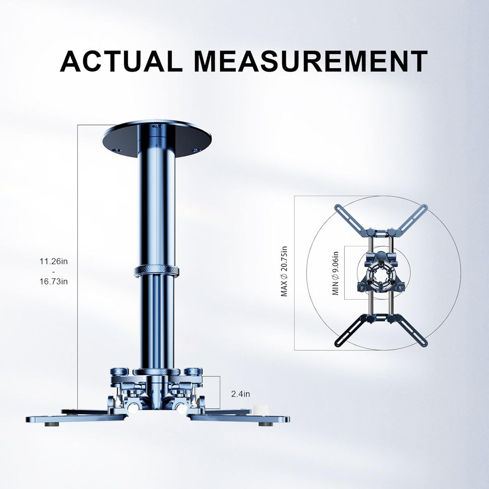 Universal Projector Mount, Ceiling Mount Millimeter-Precision Fine Tuning Tilt S