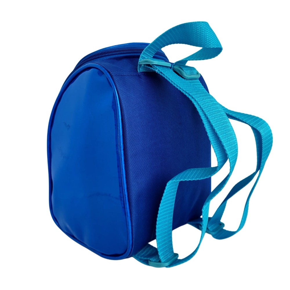 Blue Stit backpack lunch bag with shiny sequins