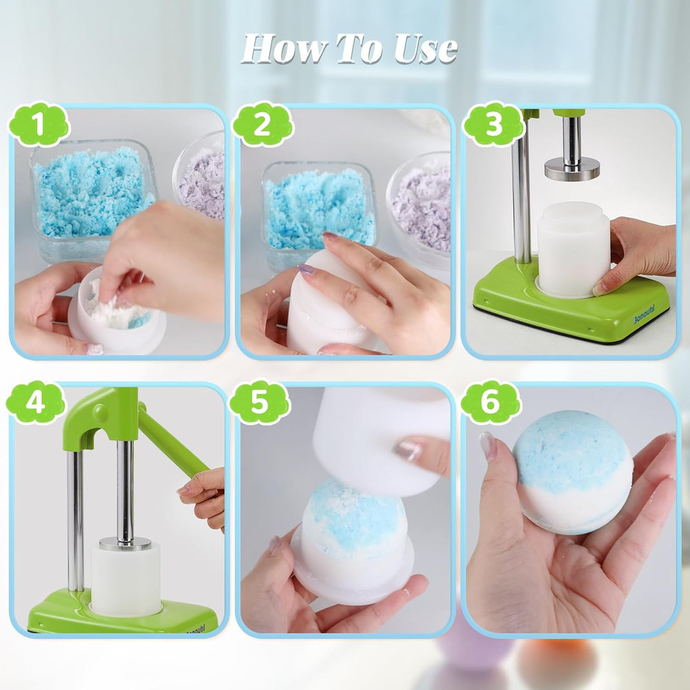Bath Bomb Press Machine-2 Molds Easy Press Bath Bomb Machine DIY Soap Making for